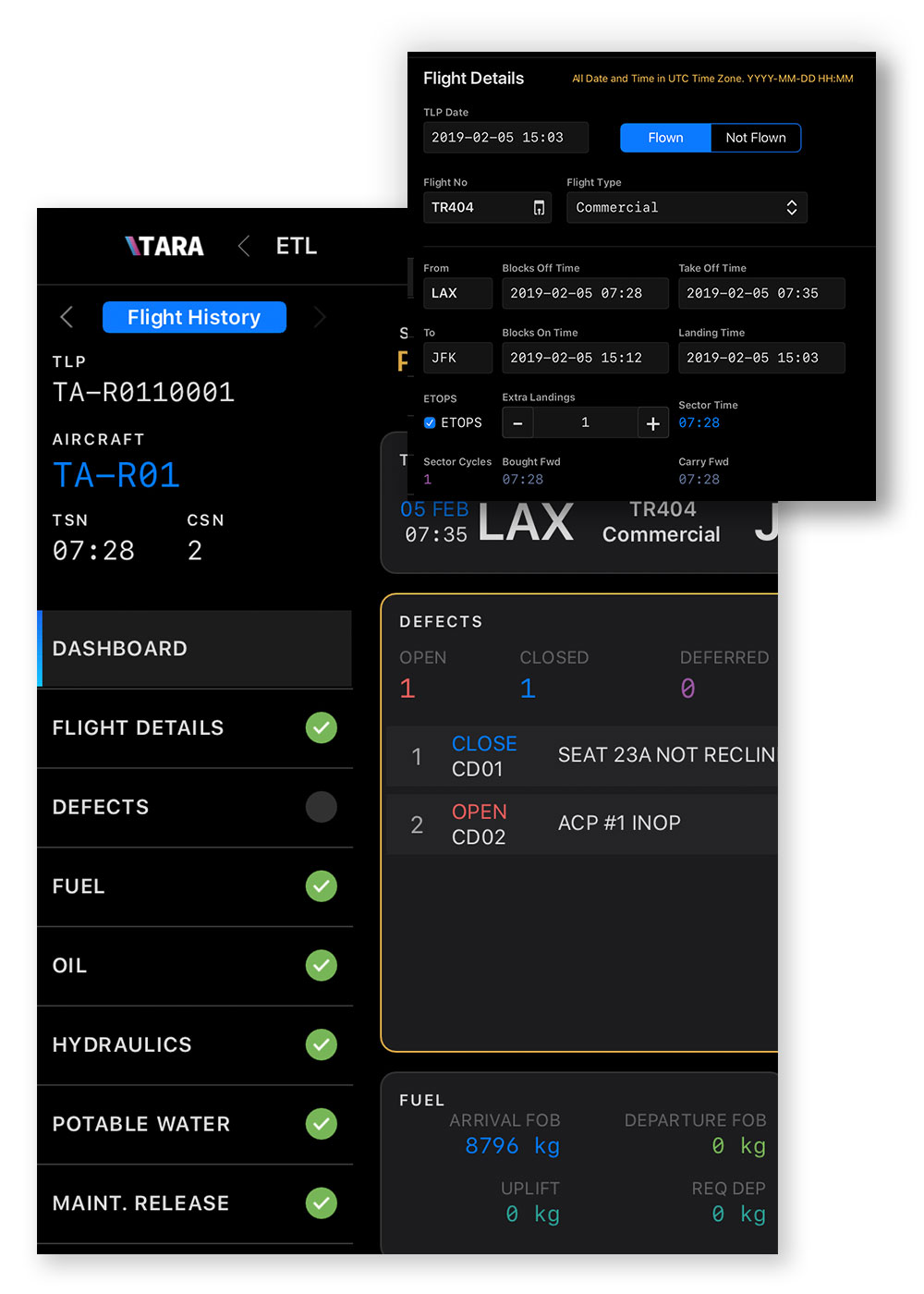 TARA Electronic Tech Log ETL